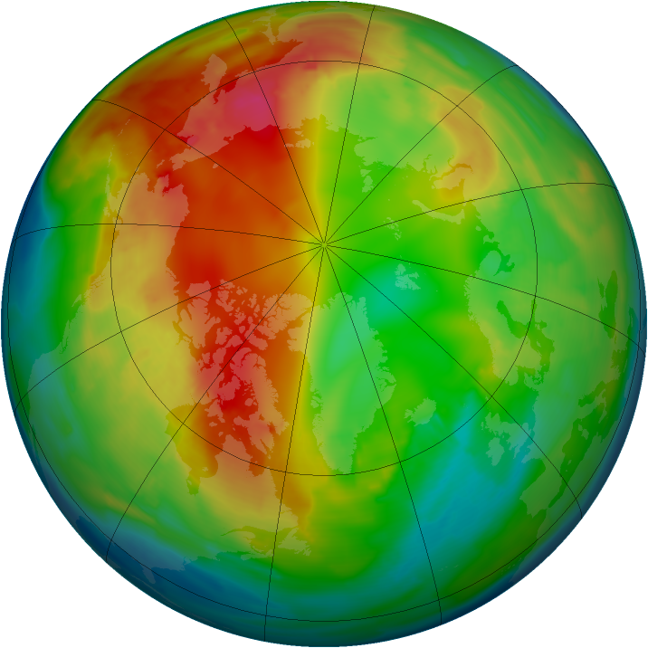 Arctic ozone map for 04 February 2011